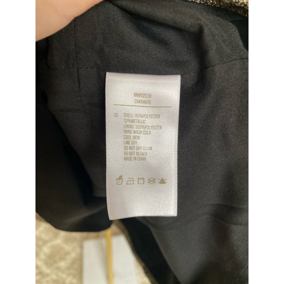 Fossil Metallic Gold Peplum Blouse Tank Top Party Wedding Festival Concert Glam - Picture 6 of 7